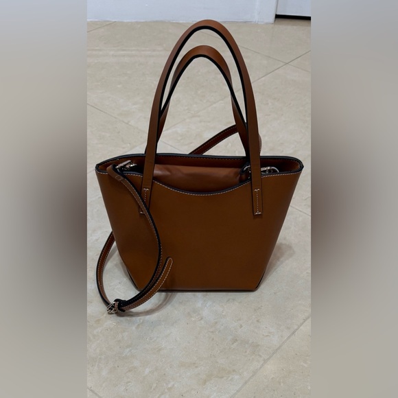 Zara Handbags - Zara Elegant Brown Tote Handbag & Crossbody. Used, Very Good Condition